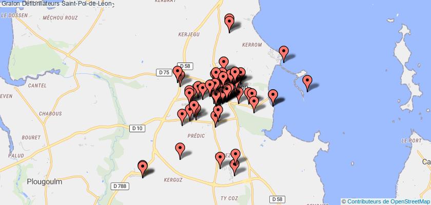 plan défibrillateurs Saint-Pol-de-Léon