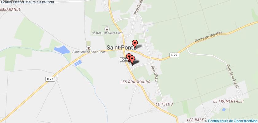 plan défibrillateurs Saint-Pont