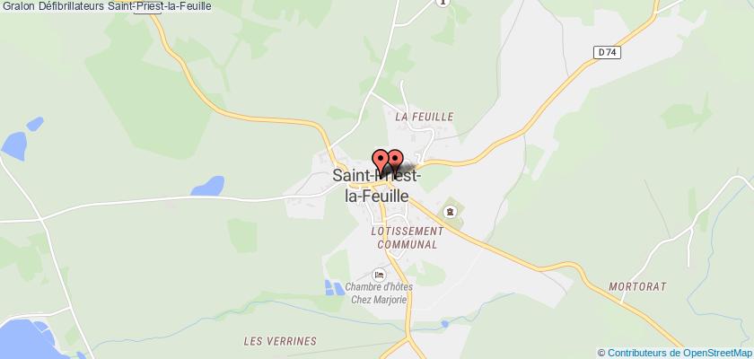 plan défibrillateurs Saint-Priest-la-Feuille