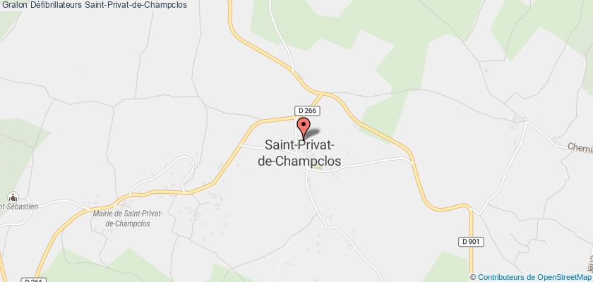 plan défibrillateurs Saint-Privat-de-Champclos