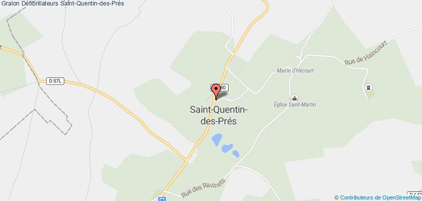 plan défibrillateurs Saint-Quentin-des-Prés