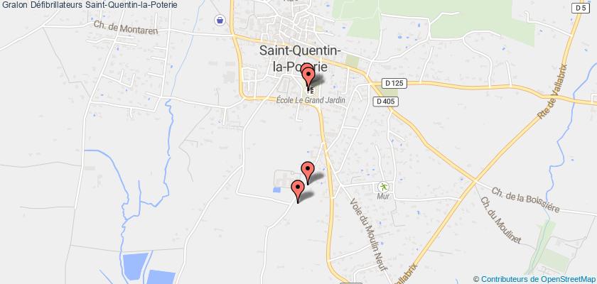 plan défibrillateurs Saint-Quentin-la-Poterie