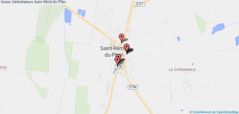 plan défibrillateurs Saint-Rémy-du-Plain