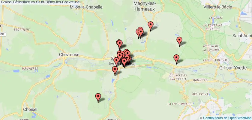 plan défibrillateurs Saint-Rémy-lès-Chevreuse