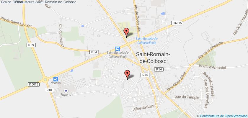 plan défibrillateurs Saint-Romain-de-Colbosc
