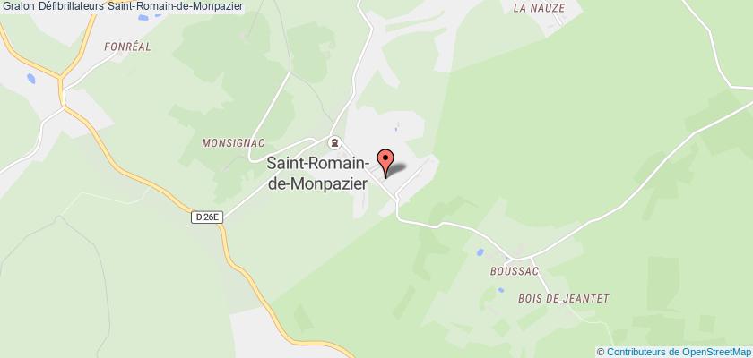 plan défibrillateurs Saint-Romain-de-Monpazier