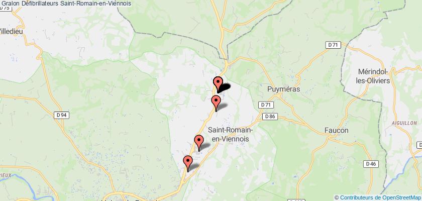 plan défibrillateurs Saint-Romain-en-Viennois