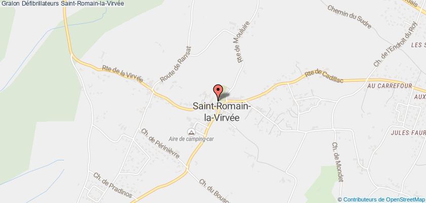 plan défibrillateurs Saint-Romain-la-Virvée