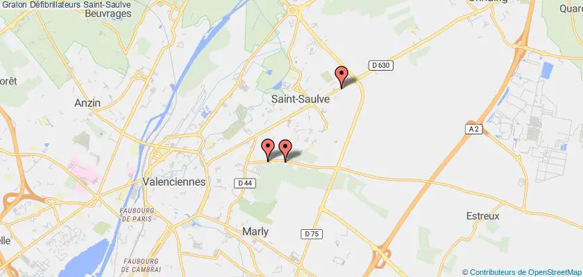 plan défibrillateurs Saint-Saulve