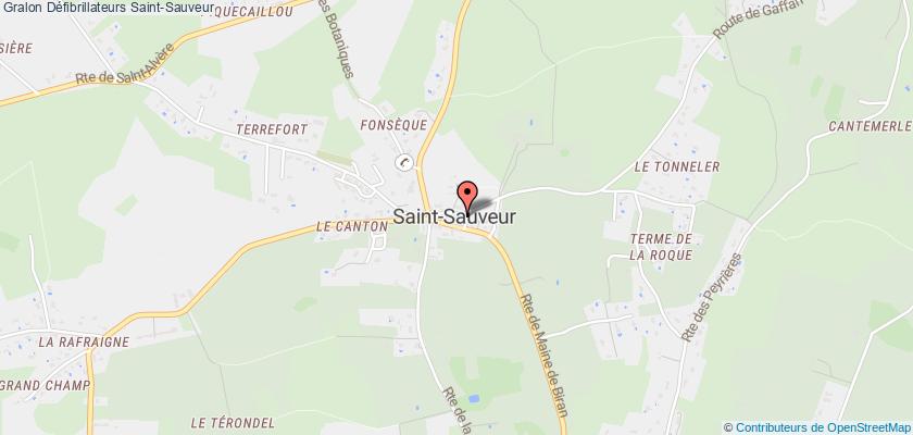 plan défibrillateurs Saint-Sauveur