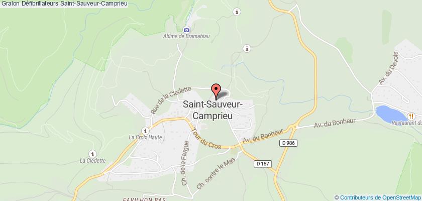 plan défibrillateurs Saint-Sauveur-Camprieu