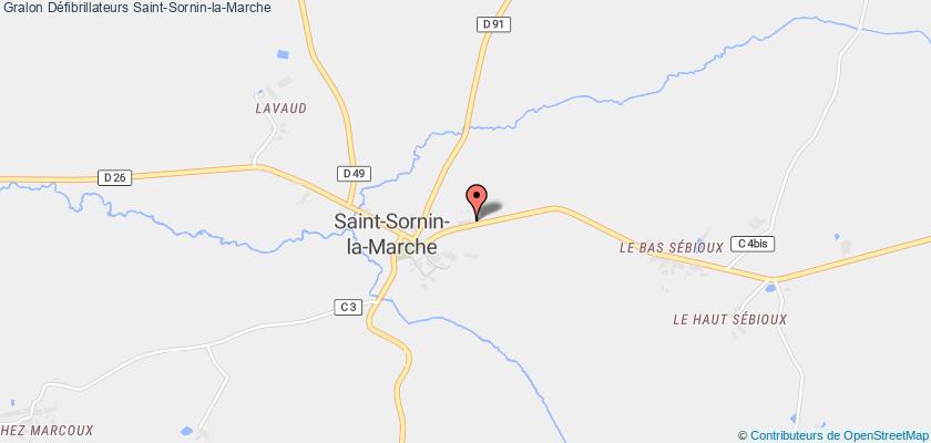 plan défibrillateurs Saint-Sornin-la-Marche