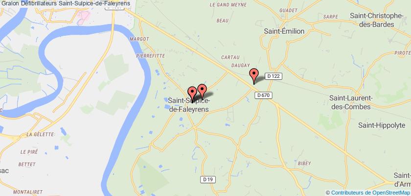 plan défibrillateurs Saint-Sulpice-de-Faleyrens