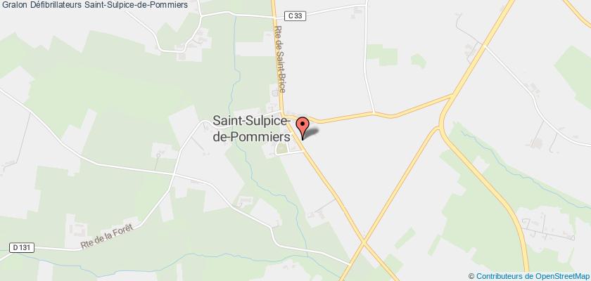 plan défibrillateurs Saint-Sulpice-de-Pommiers