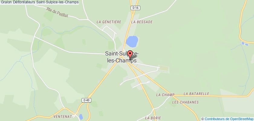 plan défibrillateurs Saint-Sulpice-les-Champs