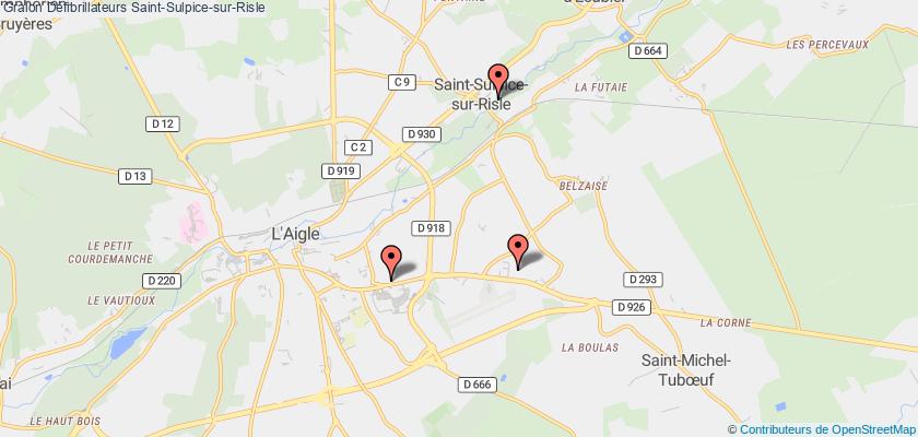 plan défibrillateurs Saint-Sulpice-sur-Risle