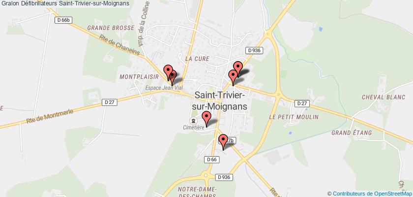 plan défibrillateurs Saint-Trivier-sur-Moignans