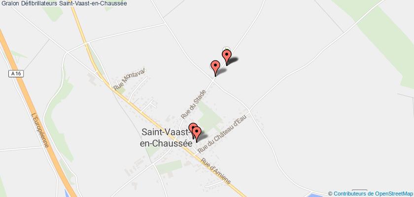 plan défibrillateurs Saint-Vaast-en-Chaussée