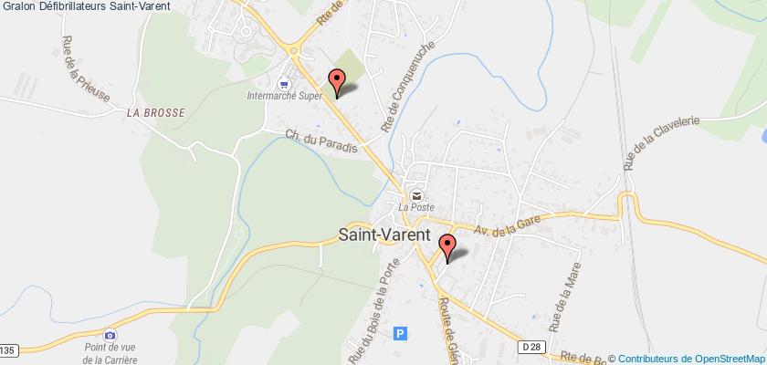 plan défibrillateurs Saint-Varent