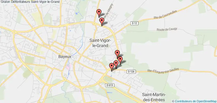 plan défibrillateurs Saint-Vigor-le-Grand