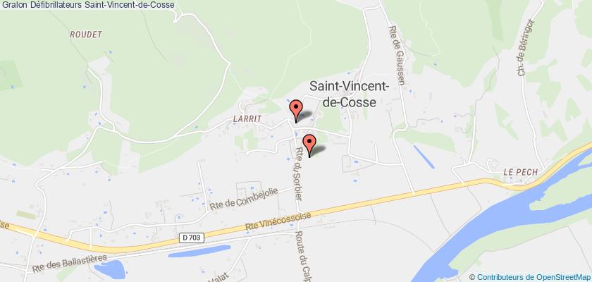 plan défibrillateurs Saint-Vincent-de-Cosse
