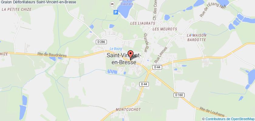plan défibrillateurs Saint-Vincent-en-Bresse