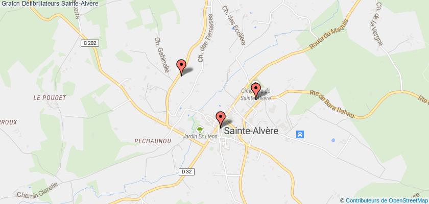 plan défibrillateurs Sainte-Alvère