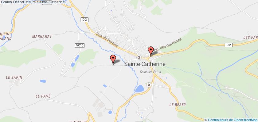 plan défibrillateurs Sainte-Catherine
