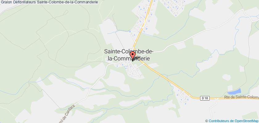 plan défibrillateurs Sainte-Colombe-de-la-Commanderie