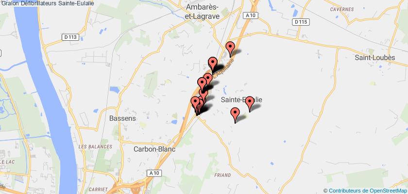 plan défibrillateurs Sainte-Eulalie