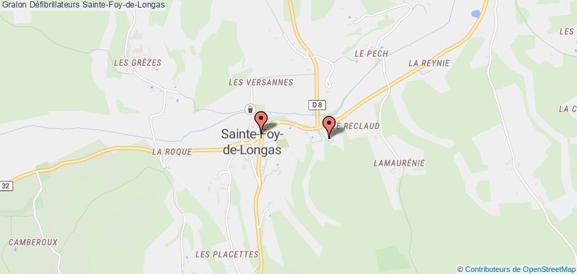 plan défibrillateurs Sainte-Foy-de-Longas
