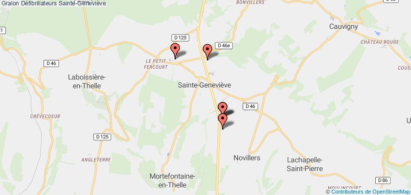 plan défibrillateurs Sainte-Geneviève