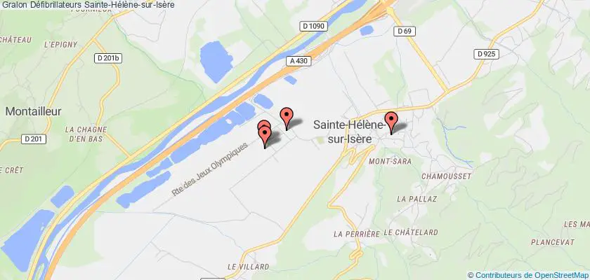 plan défibrillateurs Sainte-Hélène-sur-Isère