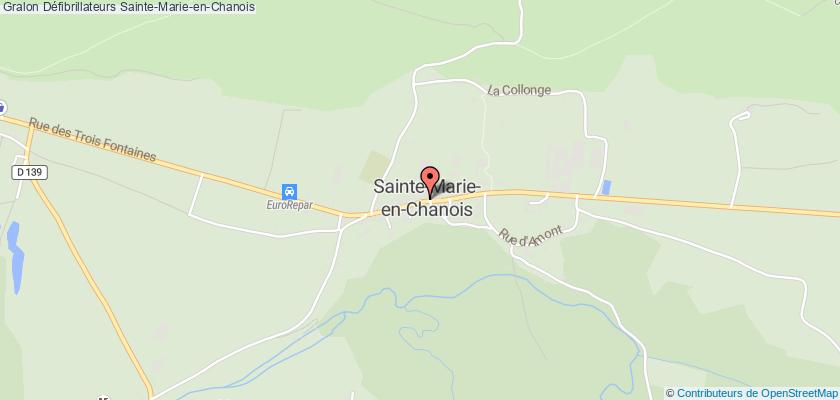 plan défibrillateurs Sainte-Marie-en-Chanois
