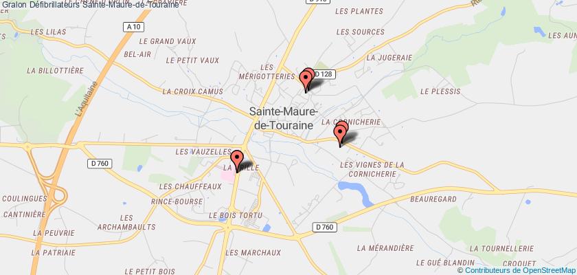 plan défibrillateurs Sainte-Maure-de-Touraine