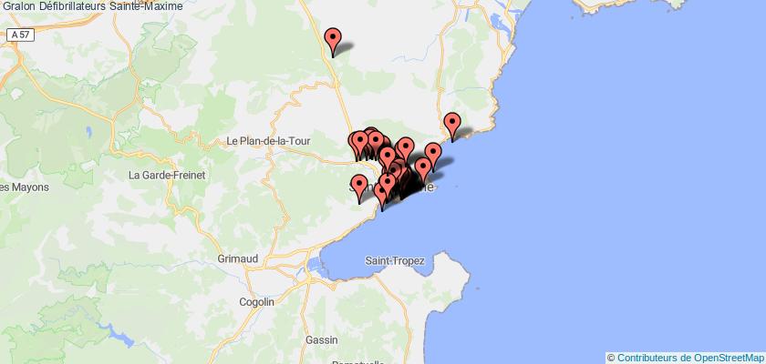 plan défibrillateurs Sainte-Maxime
