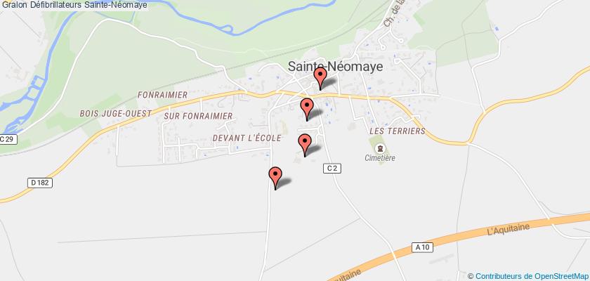 plan défibrillateurs Sainte-Néomaye