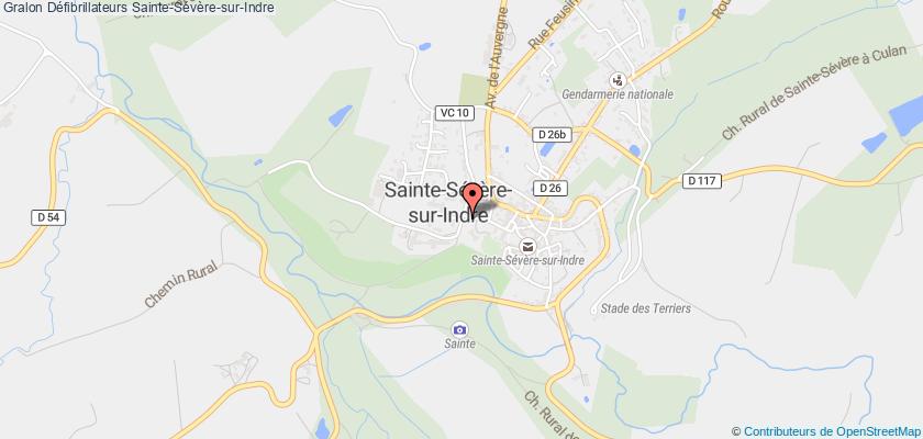 plan défibrillateurs Sainte-Sévère-sur-Indre