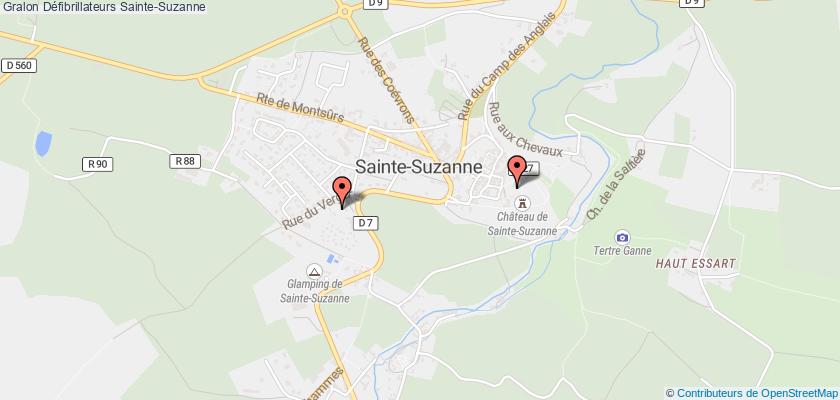 plan défibrillateurs Sainte-Suzanne