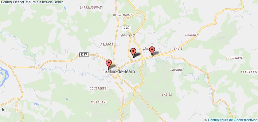 plan défibrillateurs Salies-de-Béarn