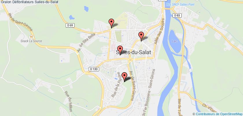 plan défibrillateurs Salies-du-Salat