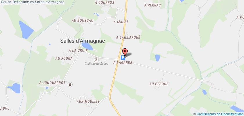 plan défibrillateurs Salles-d'Armagnac