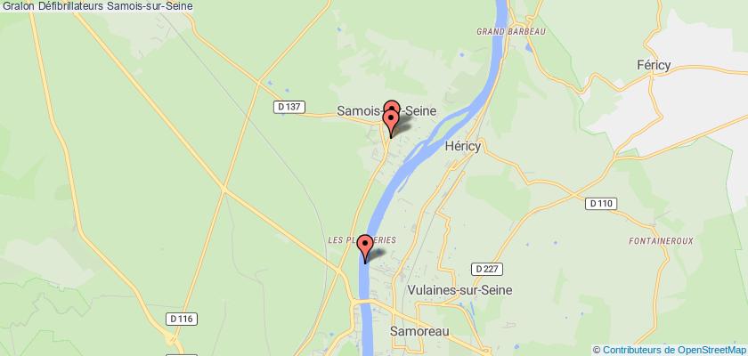 plan défibrillateurs Samois-sur-Seine