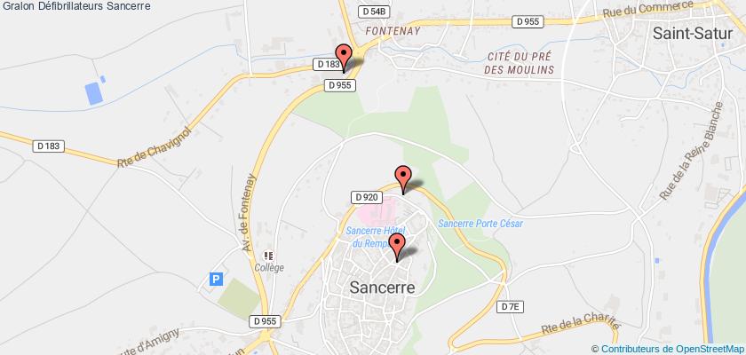 plan défibrillateurs Sancerre