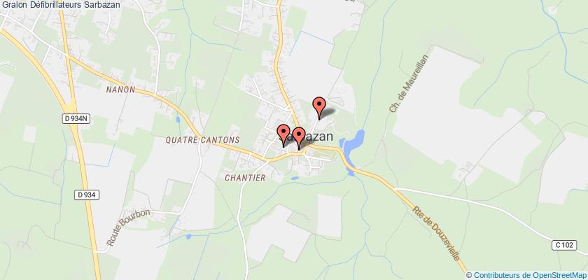 plan défibrillateurs Sarbazan