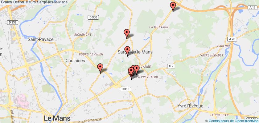 plan défibrillateurs Sargé-lès-le-Mans