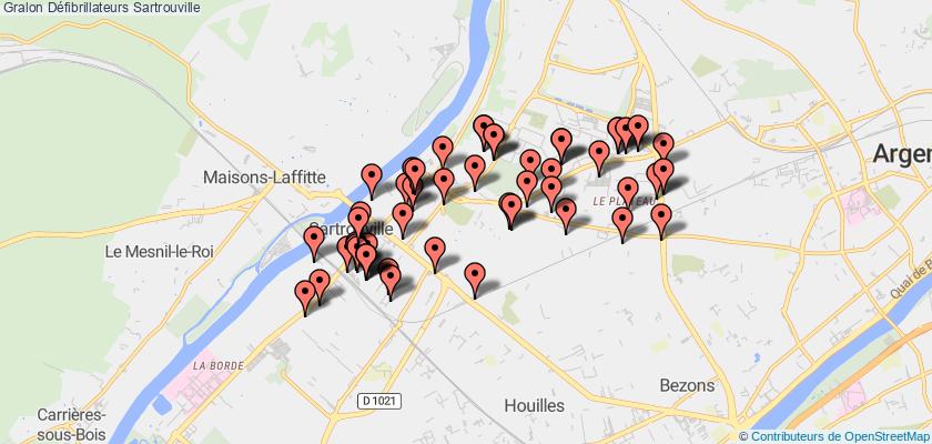 plan défibrillateurs Sartrouville
