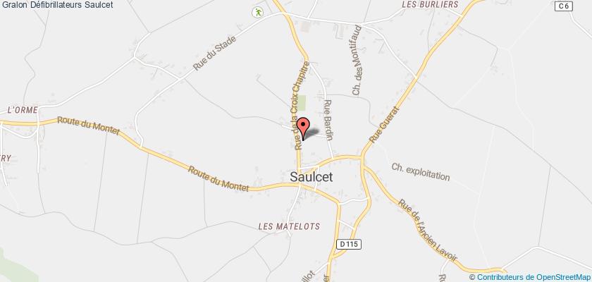 plan défibrillateurs Saulcet