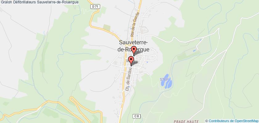 plan défibrillateurs Sauveterre-de-Rouergue