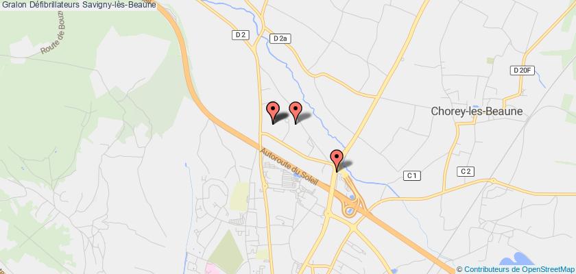 plan défibrillateurs Savigny-lès-Beaune
